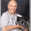 Author Don Bussel with Fluffy, a keeshond