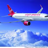 Airbus A320neo i Virgin Americas färger