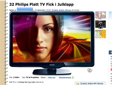 Julklappsannons Platt-TV