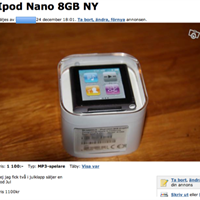Julklappsannons ipod Nano