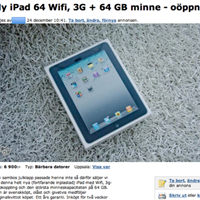 Julklappsannons iPad