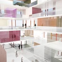Interiörbild Täby nya kommunhus, White Arkitekter