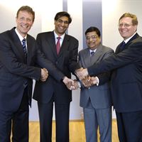 Mats Alders Rahul Kanodia Bidyut Bagchi Bengt Levin  Photo Hakan Flank