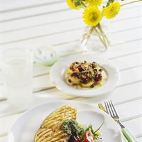 Grillet kveite på italiensk vis