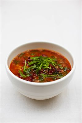 Jamie's chick pea chorizo soup