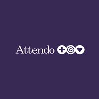 Attendos logotyp vit