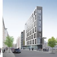Kontor vy från torsgatan uppifrån skiss Rosenbergs arkitekter