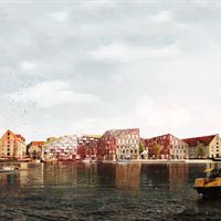 Krøyers Plads byggeri set fra havnen