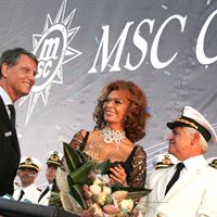 Sophia Loren vid dop MSC Musica 29 juni 2006