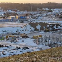 Pålning för ackumulatortank