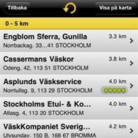 Exempel på sökträffar