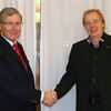Göran Tunhammar, ordförande Arbetsgivarverket och Sven-Olof Hellman, avtalssekreterare SEKO