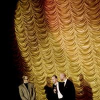 Johannes Stjärne Nilsson och Ola Simonsson under sitt F2F, moderator Jan Lumholdt