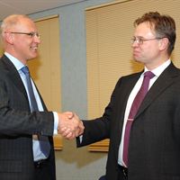 Øystein Moan (t.h.) skal sammen med Rene van der Wiel i Accountview sikre Visma en god posisjon i Nederland
