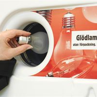 Glödlampa till återvinning