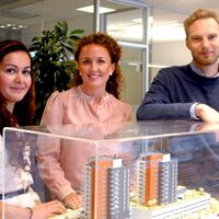  HSB Bostad har startat ett talangprogram. Fr v Sevil Ahmadi, Sebastian Falk och Sofia Bredberg.
