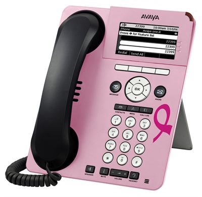 Avayas rosa telefon