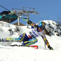 Landslagets Therese Borsén stod som segrare vid tävlingar (FIS) på Funäsdalsberget i maj 2008. 