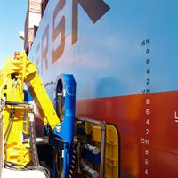 A MoorMaster MM200C automated mooring unit at the Port of Salalah in Oman
