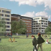 Ett montage som visar den färdiga utbyggnaden.