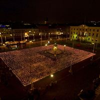 Ljusmanifestation på Gustaf Adolfs torg i Göteborg 2007.