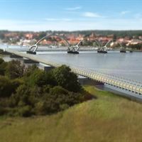 Europas längsta gång- och cykelbro. Foto: Afos