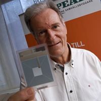 Lars Gutwasser med Peabs fuktsensor