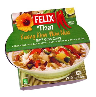 Biff i grön curry