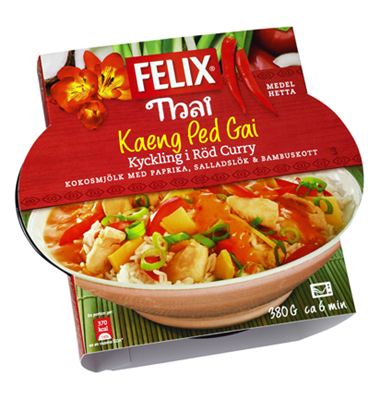 Kyckling i röd curry