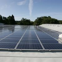 Solceller på Etnografiska museet i Stockholm. 