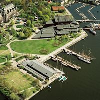 Fotomontage - Vasamuseet med sin kommande tillbyggnad.- Jonas Israelsson/Bleak