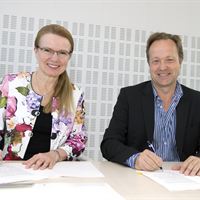 Karin Markides, Chalmers och Lars Börjesson, Vetenskapsrådet. Foto Jan-Olof Yxell