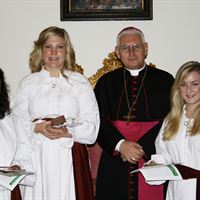 Sveriges Lucia med ärkebiskopen av Syrakusa, Salvatore Pappalardo