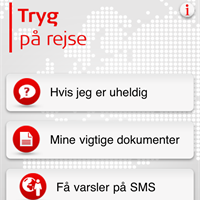 App-forside - Tryg på rejse