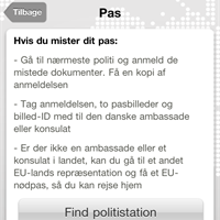 Mistet pas - hjælp - Tryg på rejse