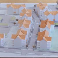 Modell över ny tomt på Notarievägen, Löddeköpinge
