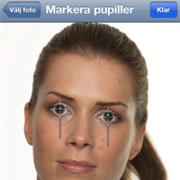Ställ in pupil avstånd_Favoptic app