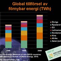 Global tillförsel av förnybar energi. 