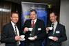 Gustav Melin, managing director of Svebio, Tomas Kåberger, conference chairman of World Bioenergy 2012 and Jakob Hirsmark, exhibition manager for World Bioenergy at Elmia. Photo: Anders Haaker
