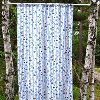Fiskdammset - draperi och draperistång