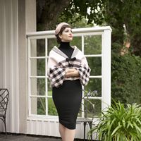 Ripsajacka, 1950-tal. Design av jacka och pläd: Ebba von Eckermann