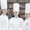 Finalisterna i Årets Konditor. Från vänster: Josefine Baummann, Märta Grundberg, Lina Olsén, Martina Alm och Fredrik Johansson. 