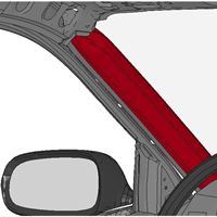 Expanded windshield pillar
