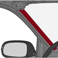 Folded windshield pillar