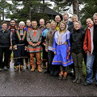 Styrelsen i den deella föreningen Laponiatjuottjudus som får WWFs naturvårdspris Jihdepriset för den framgångsrika förvaltningen av världsarvet Laponia. Foto - Daniel Olausson Laponiatjuottjudus