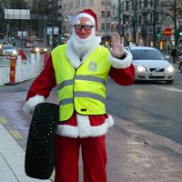 Tomten med årets hjulklapp