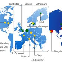 SKF technology centers around the world