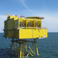 BorWin Alpha plattformen på plats i havet