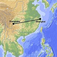 Projektöversikt över transmissionslänken Xiangjiaba-Shanghai