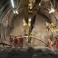 Byggandet av Gotthard tunneln